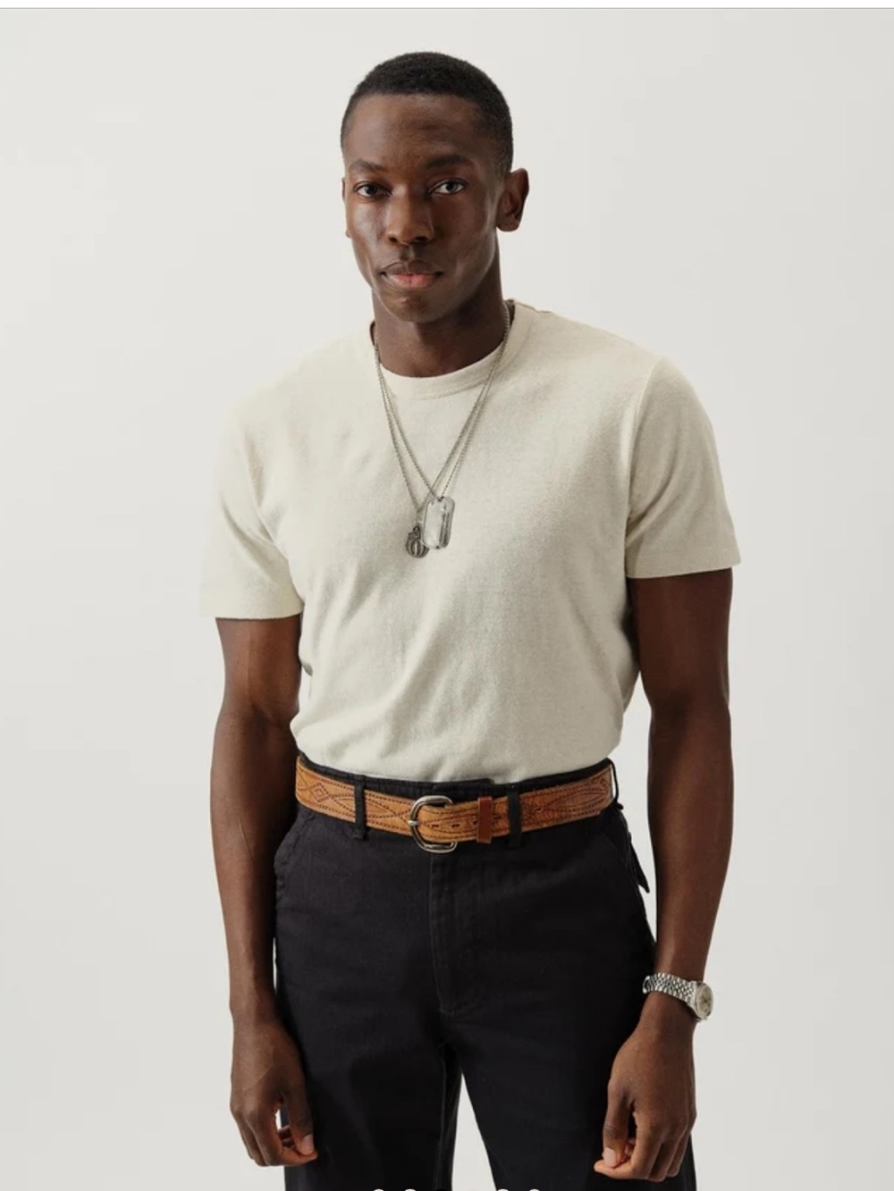 Buck Mason Yuma Hemp Cotton Classic Tee Salt Size S